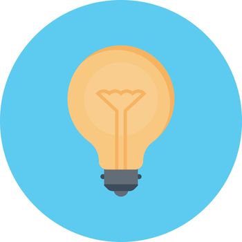 bulb vector colour flat icon