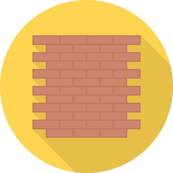 wall vector flat colour icon