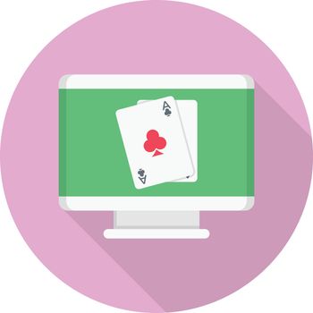 playing card vector flat colour icon