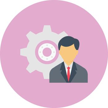 manager vector colour flat icon