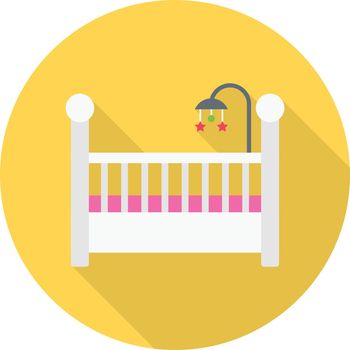 bed vector flat colour icon
