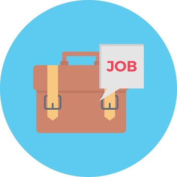 job vector flat colour icon