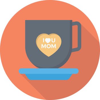 mother cup vector flat colour icon