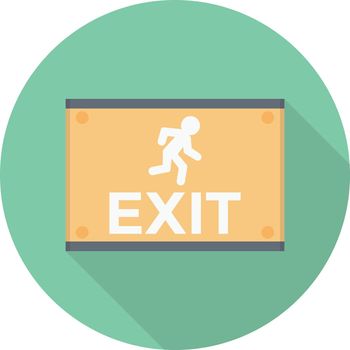 exit vector flat color icon