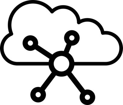 network vector thin line icon
