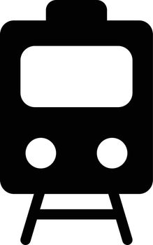 train vector glyph flat icon