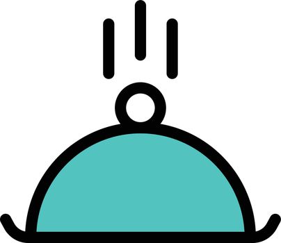 hot dish vector line colour icon