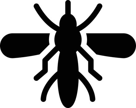 fly vector glyph flat icon