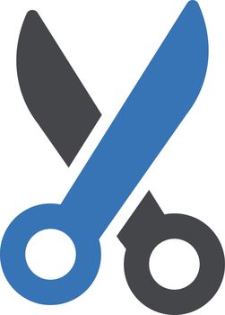 scissor vector glyph colour icon