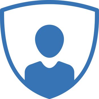 user shield vector glyph colour icon