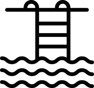pool vector thin line icon