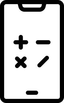 mathematics vector thin line icon