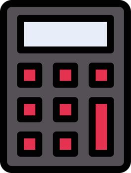 calculator vector line colour icon