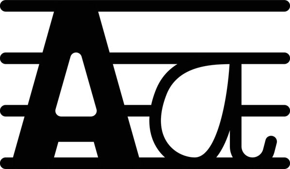 Alphabet vector glyph flat icon