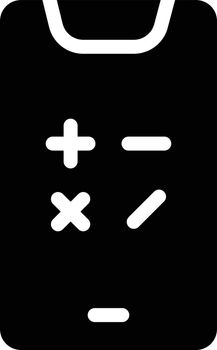 mathematics vector glyph flat icon