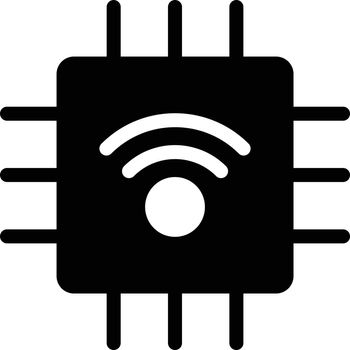 processor vector glyph flat icon
