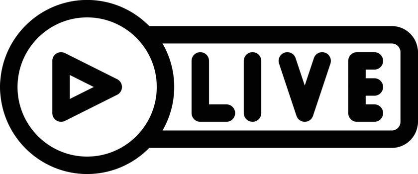 ad live vector thin line icon