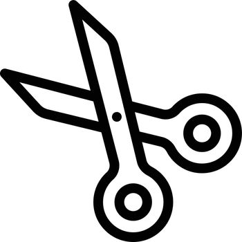 scissor vector thin line icon