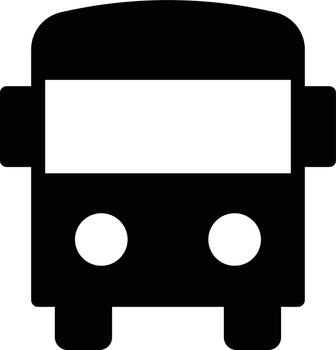 school bus vector glyph flat icon
