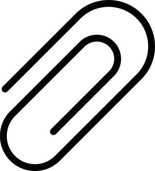 paper clip vector glyph flat icon