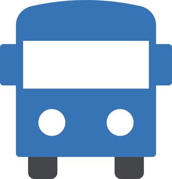 school bus vector glyph colour icon