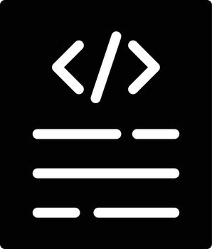 programming vector glyph flat icon