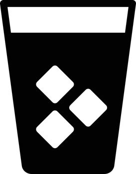 glass vector glyph flat icon