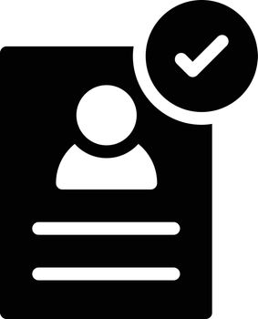 resume vector glyph flat icon