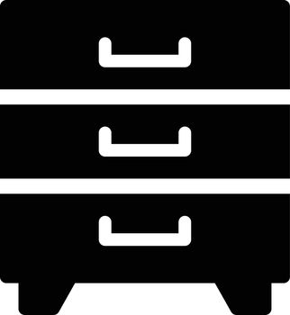 drawer vector glyph flat icon