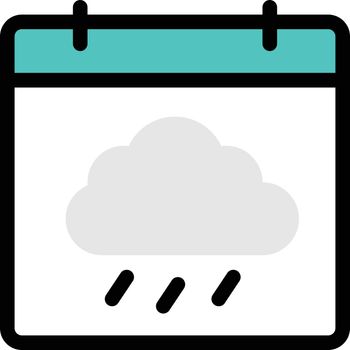 cloud vector color line icon