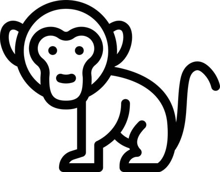monkey vector thin line icon