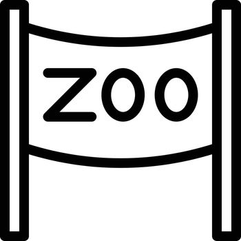 zoo vector thin line icon