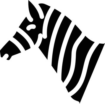 zebra vector glyph flat icon