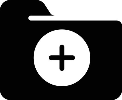 folder vector glyph flat icon