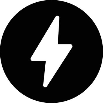 flash vector glyph flat icon
