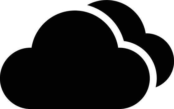 cloud vector glyph flat icon