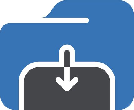 folder vector glyph color icon