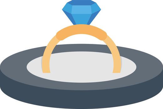 ring vector flat colour icon