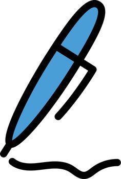pen vector color line icon