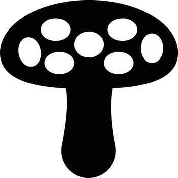 mushroom vector glyph flat icon