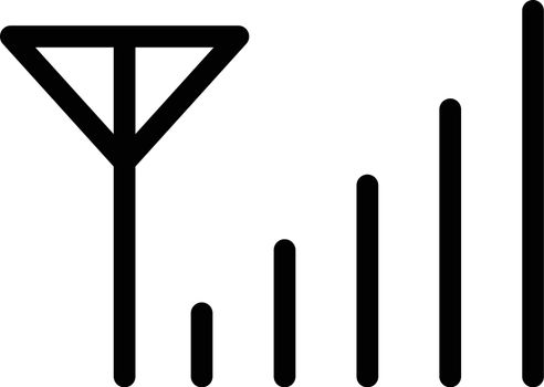 signal vector glyph flat icon