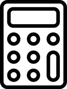 calculator vector thin line icon