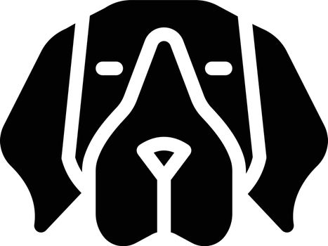 dog vector glyph flat icon