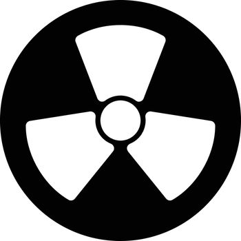 nuclear vector glyph flat icon