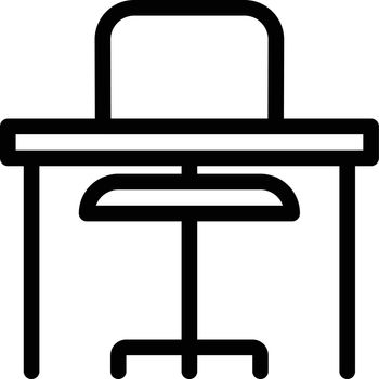 table vector thin line icon