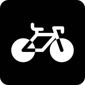 cycling vector glyph flat icon