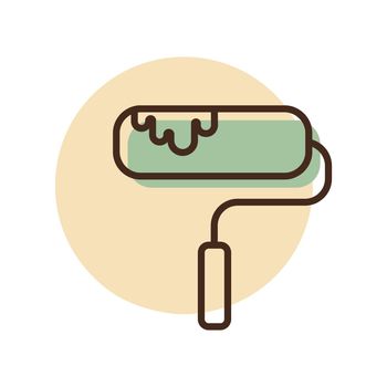 Paint Roller vector flat icon. Construction, repair and building. Graph symbol for your web site design, logo, app, UI. Vector illustration, EPS10.