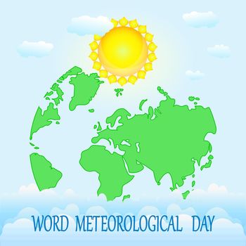 Meteorology science holiday. Template for background, banner, card, poster with text inscription. Stock vector illustration