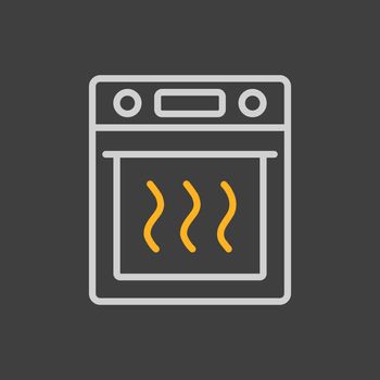 Electric oven vector kitchen icon. Graph symbol for cooking web site design, logo, app, UI