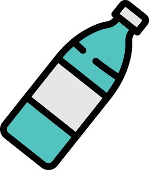 plastic bottle vector line colour icon